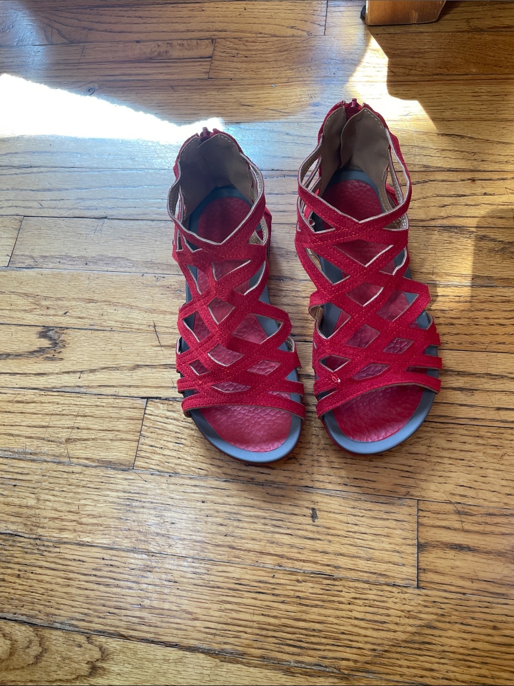 Red Strappy Women's Sandals - Stylish Summer Shoes
